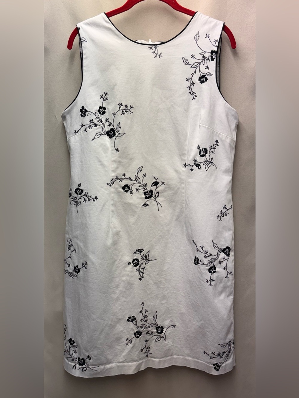 Melissa Harper Sleeveless Embroidered Floral Print Sheath Dress Size 14